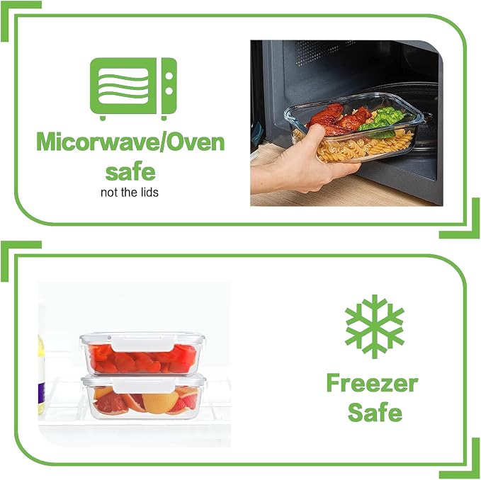 HOMBERKING 24pc Borosilicate Glass Food Storage Containers - Image 5