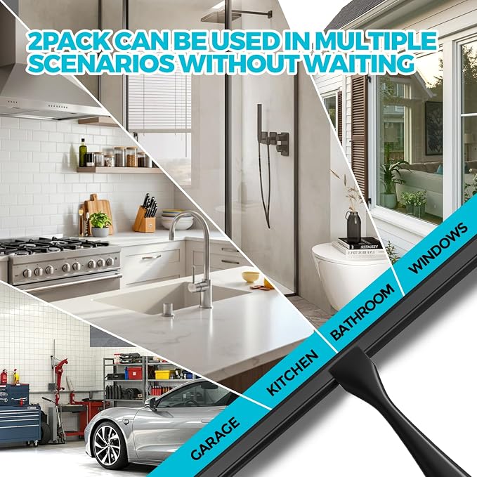 2pcs Shower Squeegee for Glass Doors - Image 2