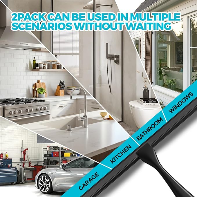 2pcs Shower Squeegee for Glass Doors - Image 2