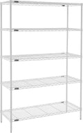 Metro Professional's Choice Commercial-Grade NSF Shelving Unit - Multipurpose Adjustable Wire Shelf for Home, Garage, Kitchen and More - 5 Shelves, 18" W x 48" L x 74" H - White