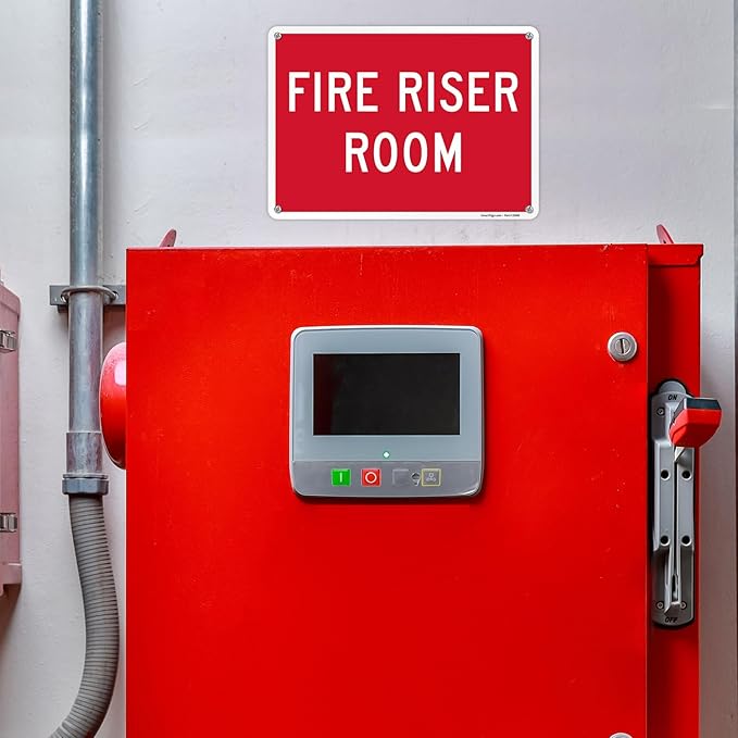 "Fire Riser Room" Sign By SmartSign | 10" x 14" Aluminum