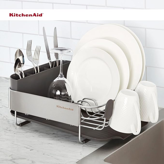 KitchenAid Compact, Space Saving Rust Resistant Dish Rack - Image 6
