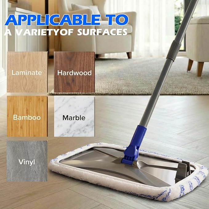 Hardwood Floor Mop, Extended Large Flat Floor Mop - Image 9