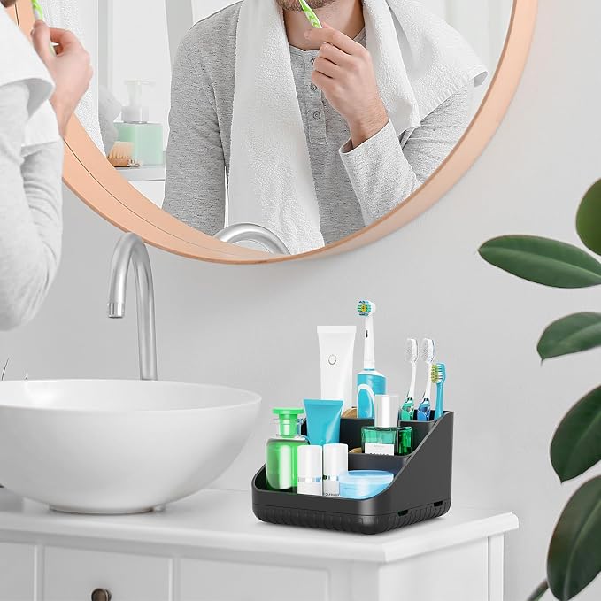 Toothbrush Holders for Bathrooms, 6 Slots, Detachable for Easy Clean, - Image 2