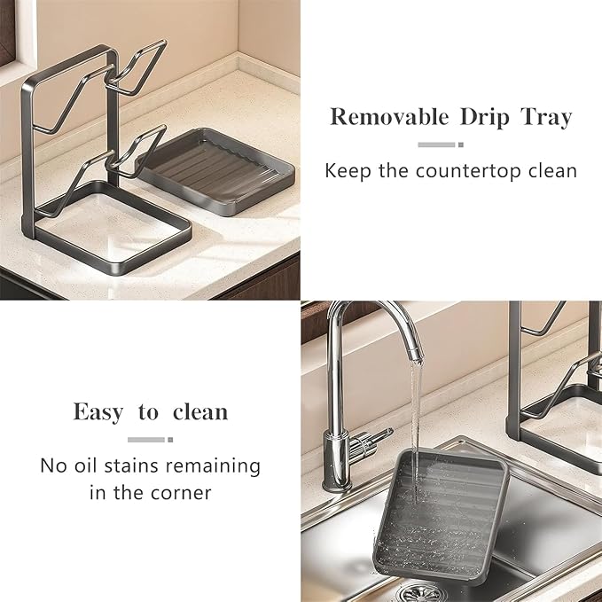 2026 Upgraded Kitchen Pot Lid Storage Rack, Multifunctional Pot Lid Organizer Rack, Lid Holder While Cooking, Lid And Spoon Rest, Thickened Carbon Steel Material (grey)