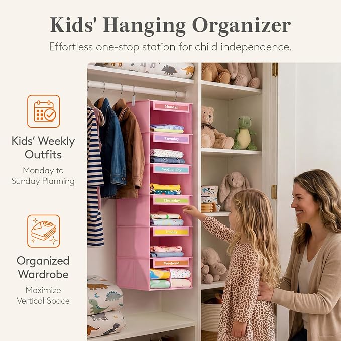 Lifewit 6 Shelf Weekly Hanging Clothes Storage Organizer - Image 7