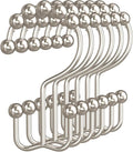 Bathway Shower Curtain Hooks Nickel Shower Curtain Rings, Metal Shower Hooks by Bathway