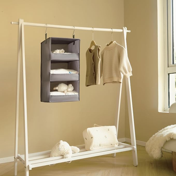 GRANNY SAYS 3-Shelf Hanging Closet Organizer, Foldable Storage, No-Sag Support - Image 6