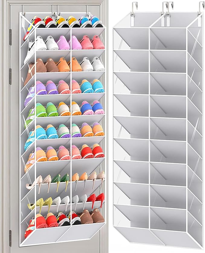 20-30 Pairs Over the Door Shoe Organizer, 10-Tier Door Shoes Rack, Handing by UVIAHOMIHOMEORGANIZER