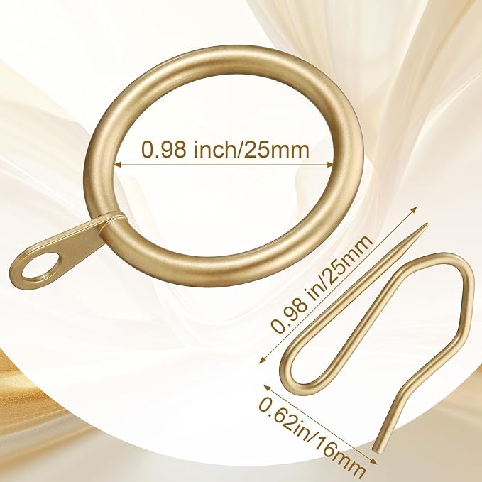 Hotop 30 Pcs Metal Curtain Rings - Image 2