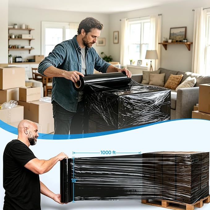 TICONN Stretch Wrap Roll, 18 in x 1000 ft Plastic Wrap - Image 4