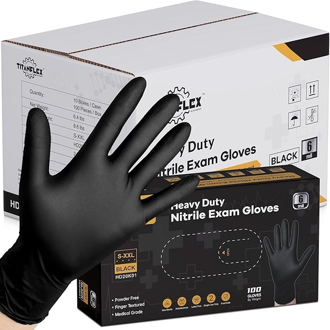 Disposable Nitrile Exam Gloves by TitanFlexDisposableGloves