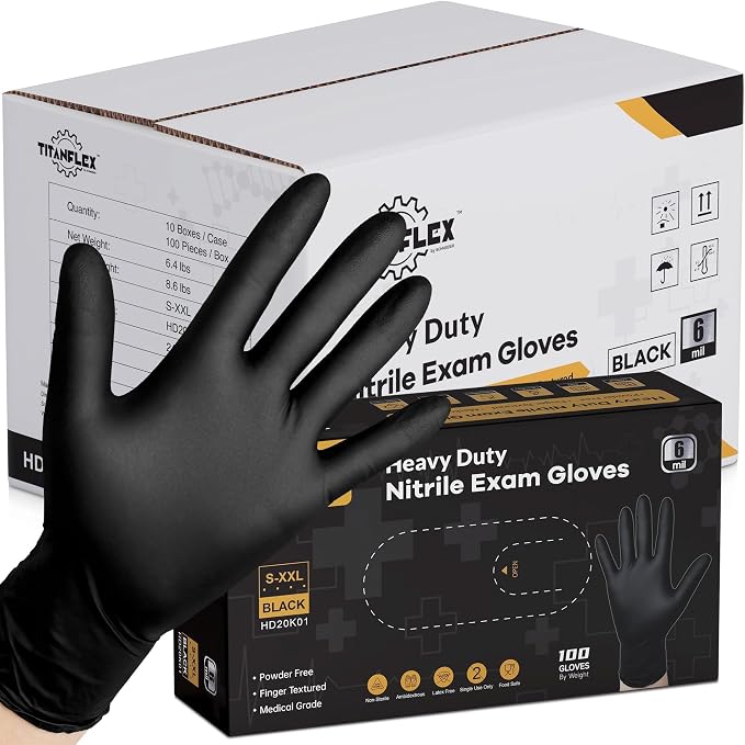 Disposable Nitrile Exam Gloves by TitanFlexDisposableGloves