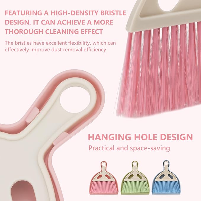 3 Pcs Mini Broom and Dustpan Set Small Hand Broom - Image 5