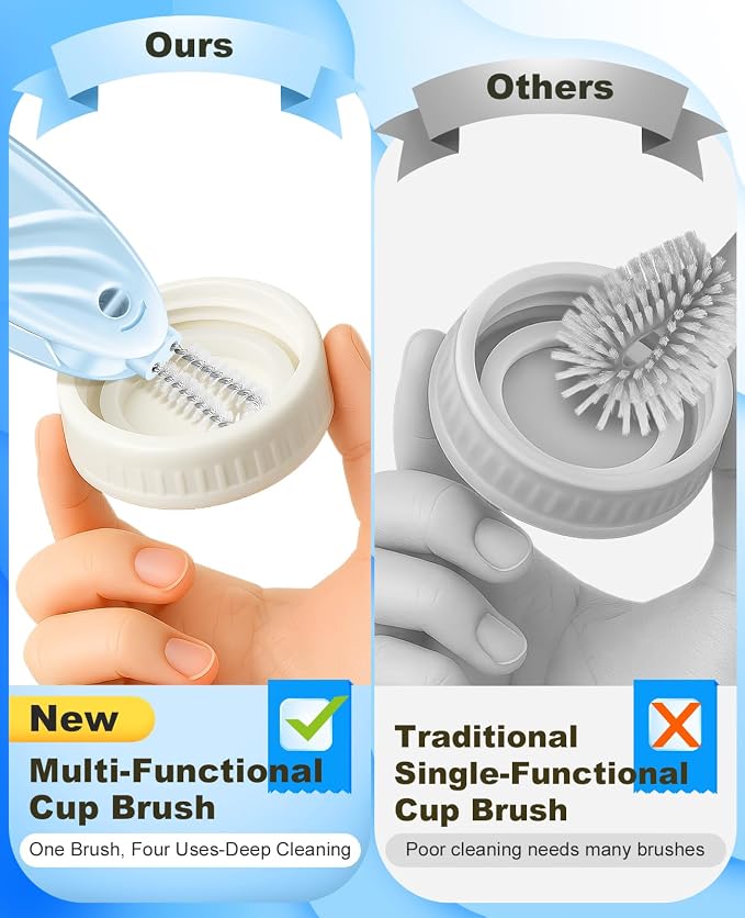 4 in 1 Cup Lid Gap Cleaning Brush Set 2 Pcs - Image 5