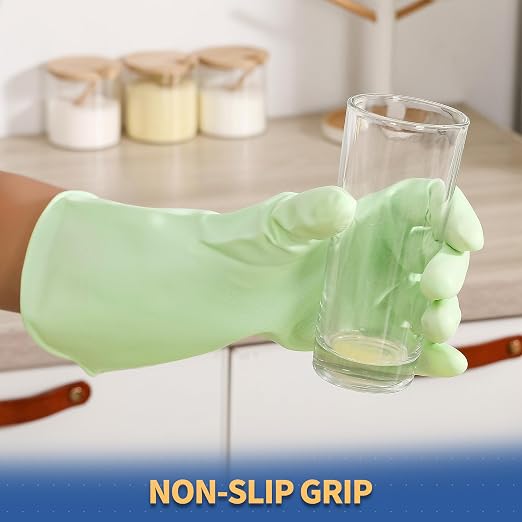 BOOMJOY PVC Cleaning Gloves, Reusable Dishwashing Gloves, Medium Gloves - Image 4