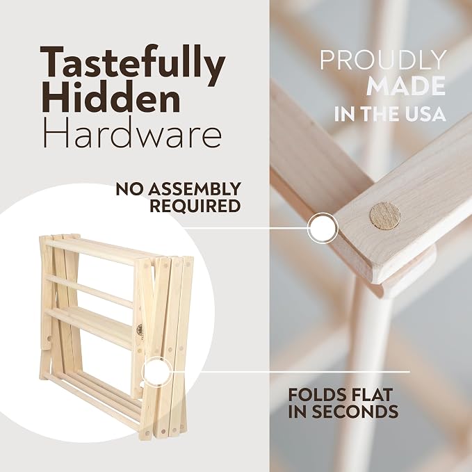 Premium American Maple Clothes Drying Rack - Image 3