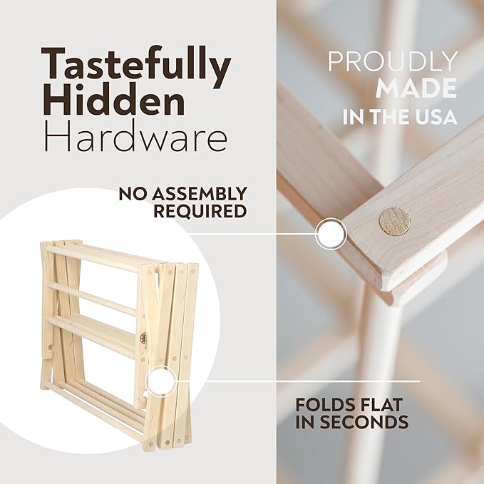 Premium American Maple Clothes Drying Rack - Image 3
