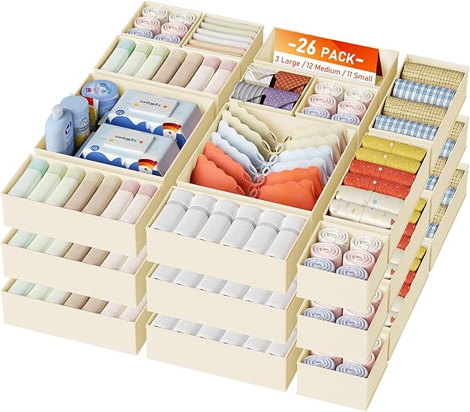 DIMJ Drawer Organizer Clothes 26 Pack by DiMJ