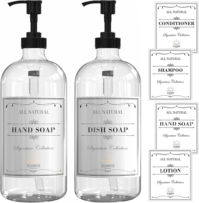 Sunrise Premium Clear Glass Soap Dispenser - Image 7