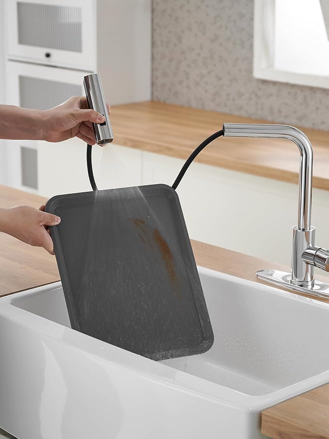 Kitchen Faucets with Pull Down Sprayer, Waterfall Kitchen Sink Faucet, - Image 6
