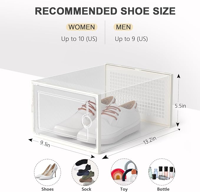 Kuject 12 Pack Large Shoe Boxes - Image 2