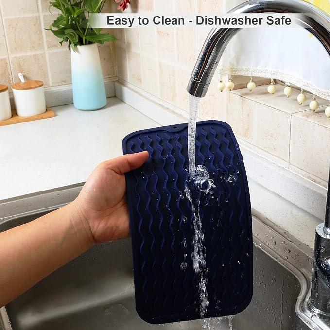 ZLR Silicone Sink Caddy & Sponge Holder, Midnight Blue | Sink Organizer - Image 4