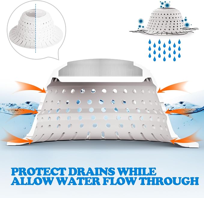 Bathtub Drain Strainer Silicone Bathroom Stopper Fixture Accessories | 2-Pack - Image 6