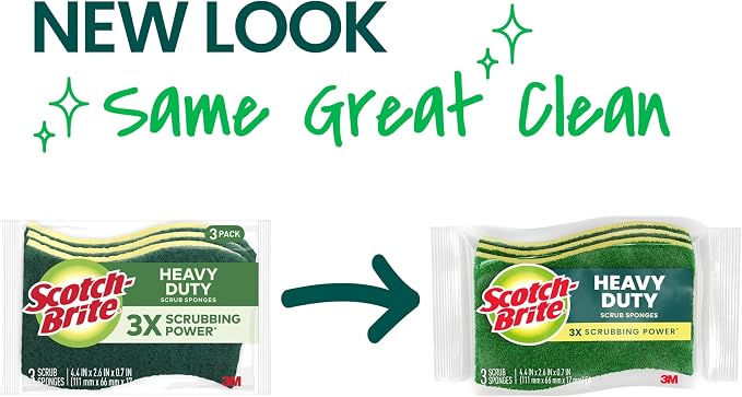 Scotch-Brite Heavy Duty Scrub Sponges, 12 Pack | Kitchen Sponges - Image 2
