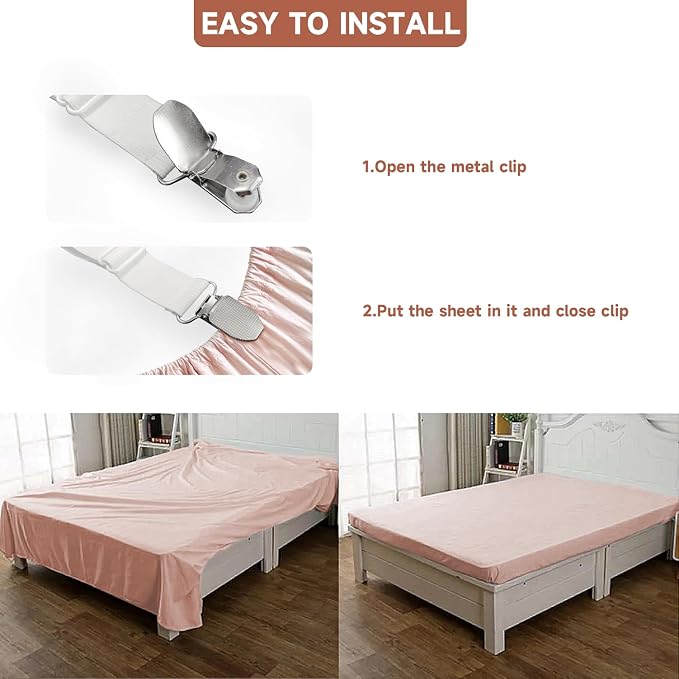 Bed Sheet Straps, Upgrade Fitted Bed Sheet Holders - Image 4