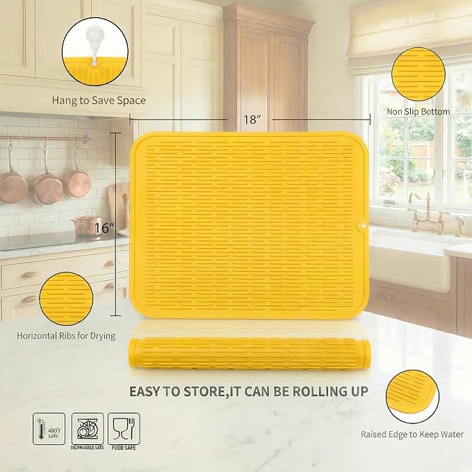 MicoYang Silicone Dish Drying Mat - Image 2