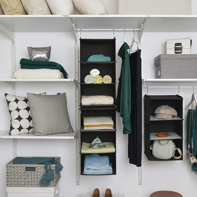 GRANNY SAYS 6-Shelf Hanging Closet Organizer, Foldable Storage, No-Sag Support - Image 2