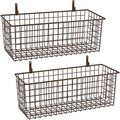 Kinlink 2 Sets Brown Extra Large Hanging Wall Basket by KINLINK