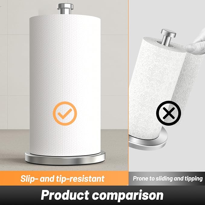 VEHHE Paper Towel Holder Countertop, EVA Weighted Non-Slip Base - Image 6