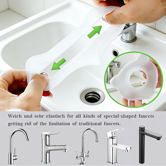 Compact Silicone Kitchen Sink Faucet Splash Proof Mat, Tap Water Diversion - Image 6
