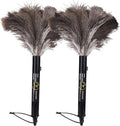 Aldwin Ostrich Feather Duster Retractable 16 inch, 2 Pack | Genuine Fluffy by AldwinOstrichFeatherDuster