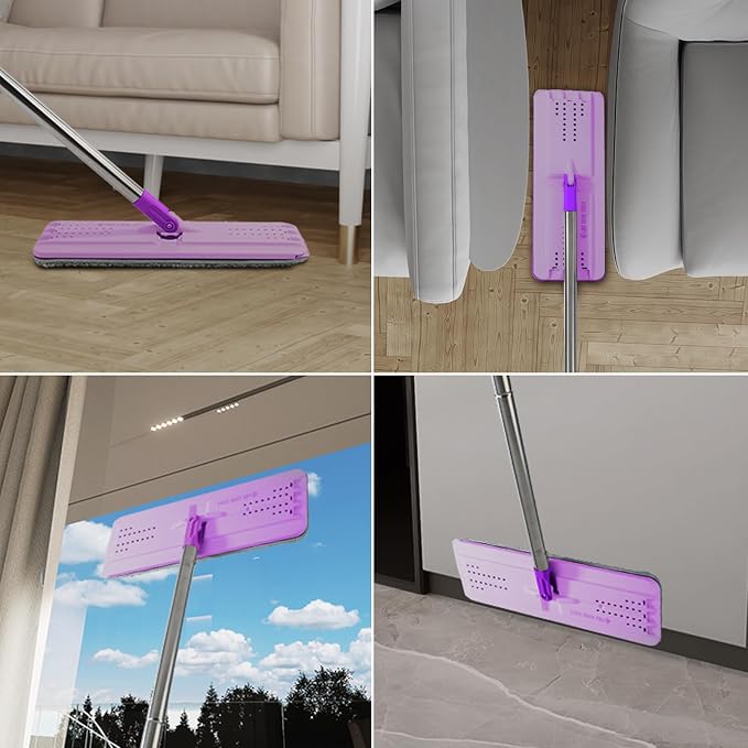 BOSHENG Mop and Bucket with Wringer Set, Hands Free Flat Floor Mop and Bucket - Image 7