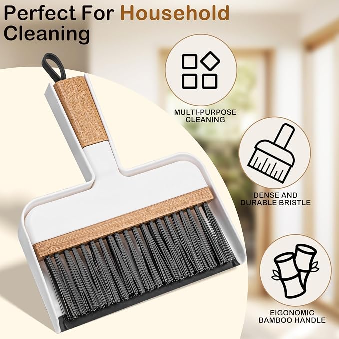 ThinkLearn Mini Dustpan and Brush Set, Bamboo Handle - Image 7