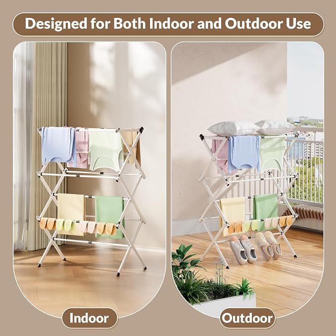Foldable Clothes Drying Rack - Image 4