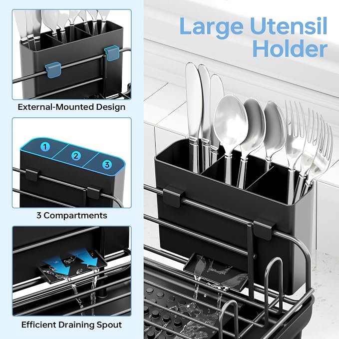 TOOLF Expandable Dish Drying Rack - Image 7