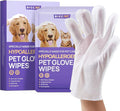 HICC PET Dog Wipes for Dogs & Cats, Individual Glove Packs, Head-to-Tail by HICCPET