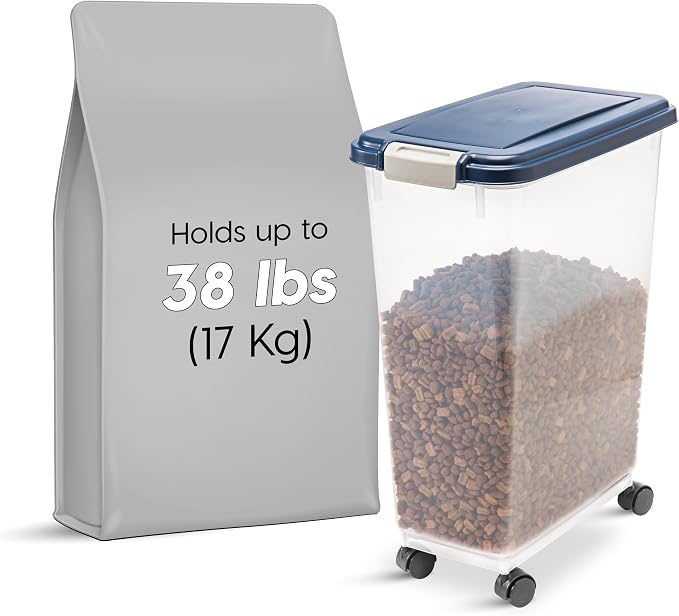 IRIS USA Dog Food Storage Container, Made in USA | Wheels - Image 2