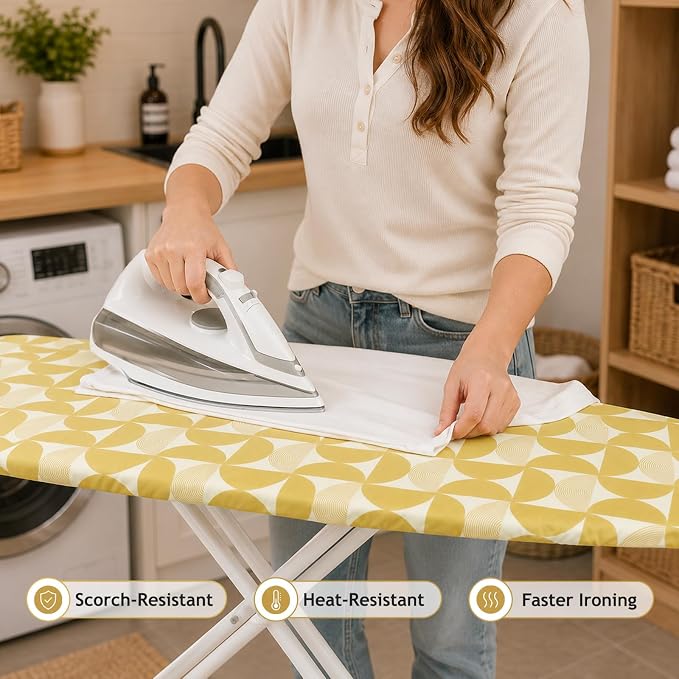 SheeChung Ironing Board Cover and Pad 15"x49", Scorch and Stain Resistant - Image 5