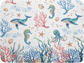 Giwawa Coastal Ocean Dish Drying Mat Seahorse Whales Drainer Rack Mats 18"x24" by Giwawa