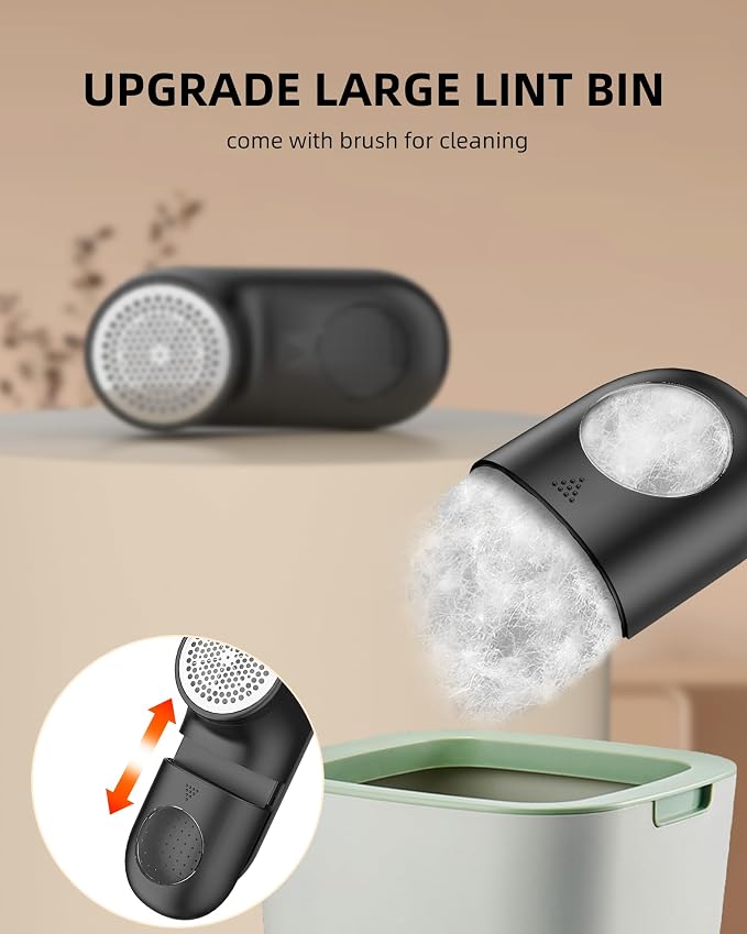 Fabric Shaver Lint Remover for Clothes, Portable Sweater Defuzzer | Rechargeable - Image 7