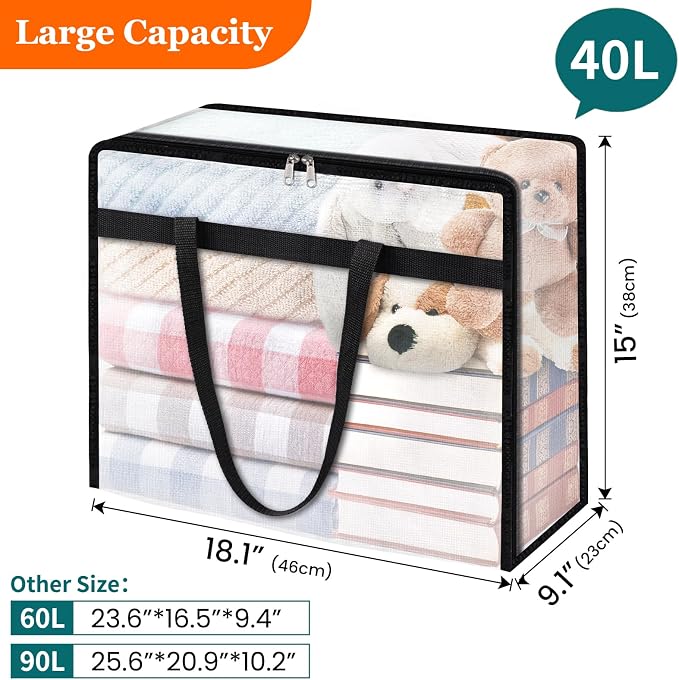 TasticTotes 6 Pack Clear Storage Bags - Image 2