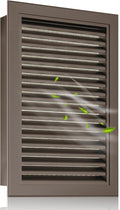 12" X 18" Gable Vent - Premium Aluminum, Sturdy & Stylish Shed Vents with Screen, Effectively Removing Humidity - Ideal for Houses, Attics, Doors, and Walls, Vent Opening: 10" x 16" (Brown)