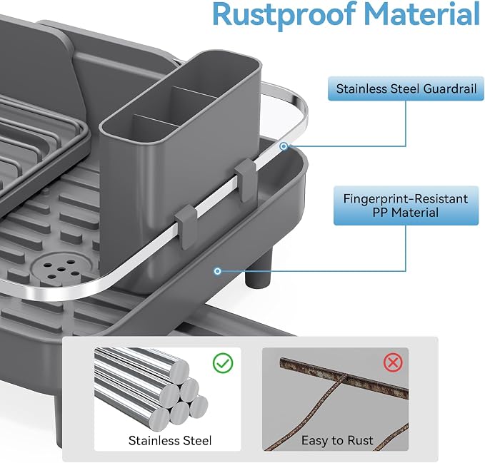 Urackify Expandable Dish Drying Rack - Image 6