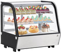 6.5 Cu.Ft Countertop Refrigerated Display Case - Commercial Bakery Refrigerator with LED Lighting, Auto Defrost & Sliding Glass Door for Cafe, Restaurant, Dessert Display