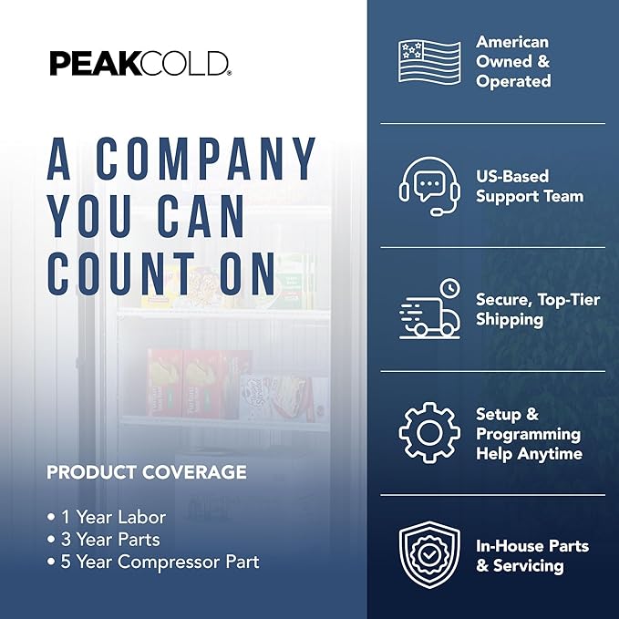 PEAKCOLD Double Door Commercial Refrigerator - 47 Cubic Ft, 54" Wide Stainless Steel Reach-In Commercial Refrigerator with White Internal Lighting - Freestanding Industrial Fridge